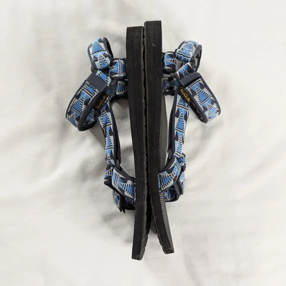Teva Blue Black Woven Adjustable Universal Sandals